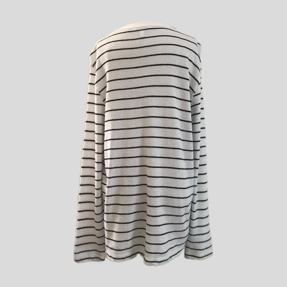Madewell Club Monaco Bundle of 3 Neutral Striped Beige Tops Linen Cotton Large - Picture 8 of 16